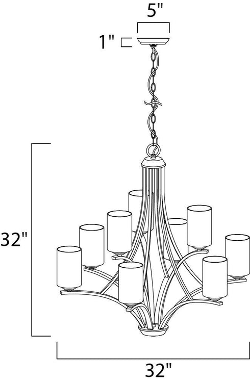 Maxim Deven Multi Tier Chandelier in Satin Nickel Finish Model: 20036SWSN