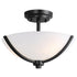 Maxim Deven Semi Flush Mount in Black Finish Model: 20031SWBK