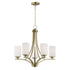 Maxim Deven Single Tier Chandelier in Black Finish Model: 20035SWBK