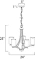 Maxim Deven Single Tier Chandelier in Satin Nickel Finish Model: 20035SWSN