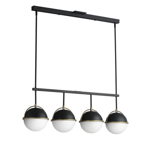 Maxim Duke Linear Pendant in Black/Weathered Brass Finish Model: 12414SWBKWBR