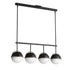 Maxim Duke Linear Pendant in Black/Weathered Brass Finish Model: 12414SWBKWBR