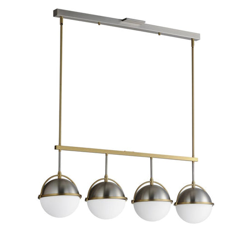 Maxim Duke Linear Pendant in Black/Weathered Brass Finish Model: 12414SWBKWBR
