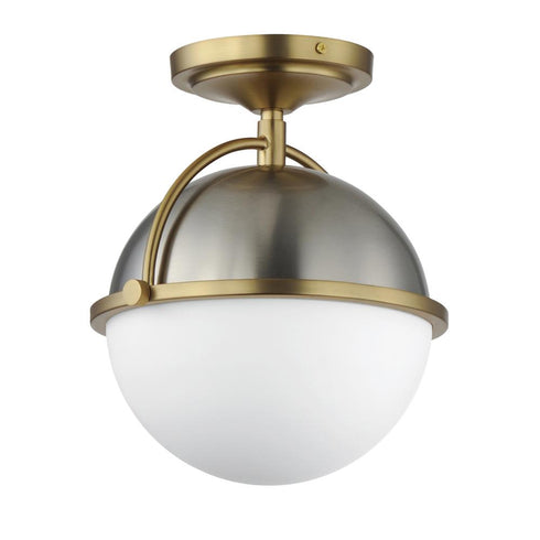 Maxim Duke Semi Flush Mount in Black/Weathered Brass Finish Model: 12410SWBKWBR