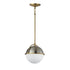 Maxim Duke Single Pendant in Black/Weathered Brass Finish Model: 12411SWBKWBR