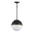 Maxim Duke Single Pendant in Black/Weathered Brass Finish Model: 12412SWBKWBR