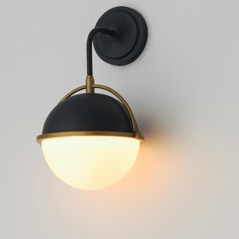 Maxim Duke Wall Sconce in Black/Weathered Brass Finish Model: 12416SWBKWBR