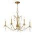 Maxim Eden Chandelier in Charcoal Gold Leaf Finish Model: 12745CHGL