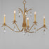 Maxim Eden Chandelier in Charcoal Gold Leaf Finish Model: 12745CHGL
