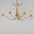 Maxim Eden Chandelier in Charcoal Gold Leaf Finish Model: 12745CHGL