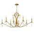 Maxim Eden Chandelier in Charcoal Gold Leaf Finish Model: 12748CHGL