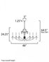 Maxim Eden Chandelier in Charcoal Gold Leaf Finish Model: 12748CHGL