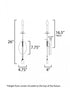 Maxim Eden Wall Sconce in Charcoal Gold Leaf Finish Model: 12741CHGL