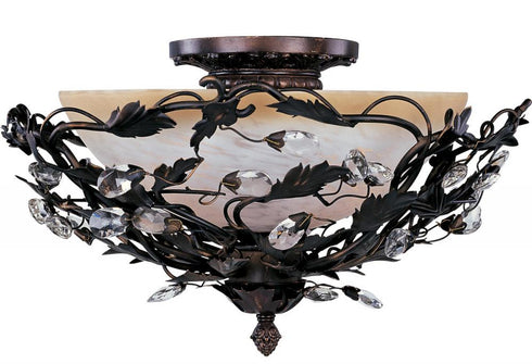 Maxim Elegante Semi Flush Mount in Oil Rubbed Bronze Finish Model: 2859OI