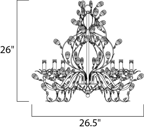 Maxim Elegante Single Tier Chandelier in Oil Rubbed Bronze Finish Model: 2851OI