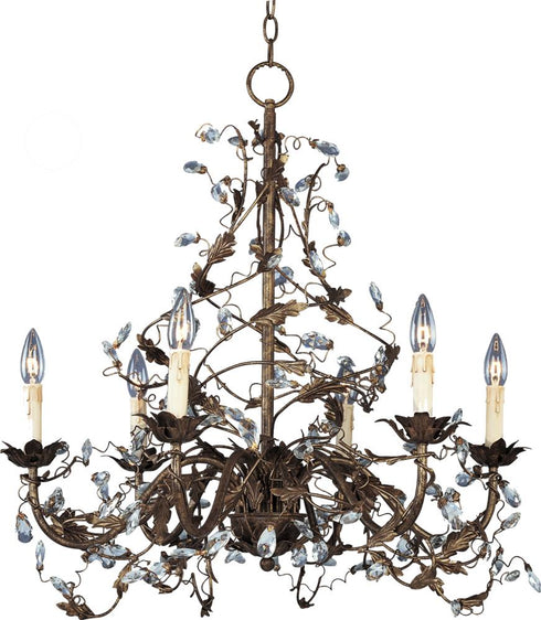 Maxim Elegante Single Tier Chandelier in Oil Rubbed Bronze Finish Model: 2851OI