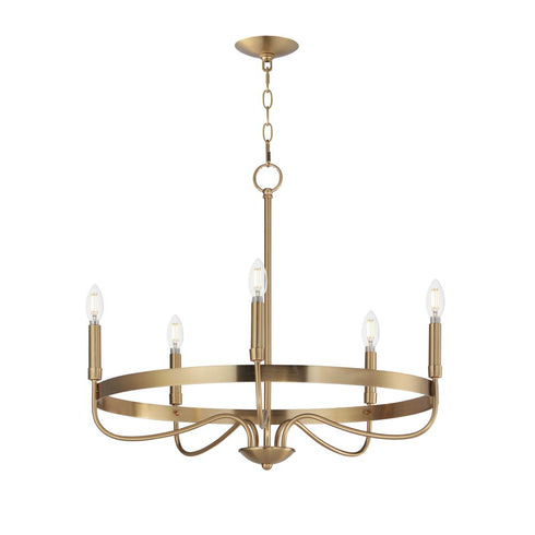 Maxim Frankie Single Tier Chandelier in Black Finish Model: 14495BK