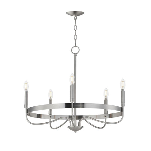 Maxim Frankie Single Tier Chandelier in Black Finish Model: 14495BK