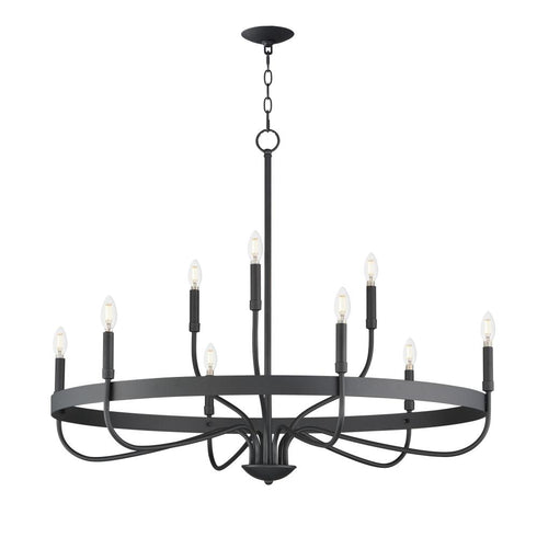 Maxim Frankie Single Tier Chandelier in Black Finish Model: 14499BK