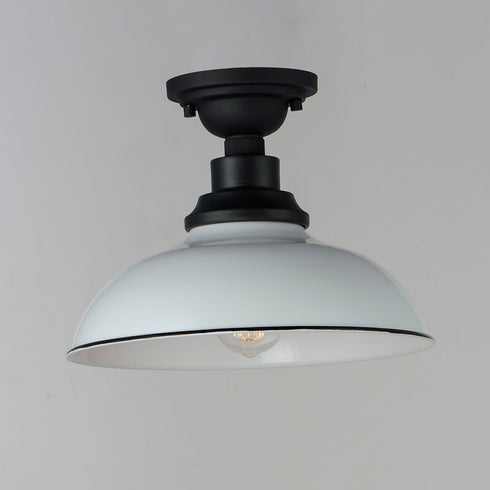 Maxim Granville Outdoor Flush Mount in White Black Finish Model: 35110WTBK