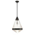 Maxim Hargreaves Single Pendant in Black Finish Model: 10395PRBK