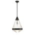 Maxim Hargreaves Single Pendant in Black Finish Model: 10395PRBK