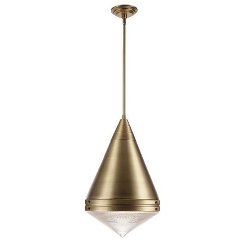 Maxim Hargreaves Single Pendant in Black / Natural Aged Brass Finish Model: 10396PRBKNAB