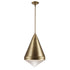 Maxim Hargreaves Single Pendant in Black / Natural Aged Brass Finish Model: 10396PRBKNAB