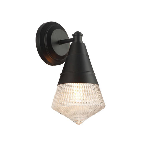 Maxim Hargreaves Wall Sconce in Black Finish Model: 10391PRBK