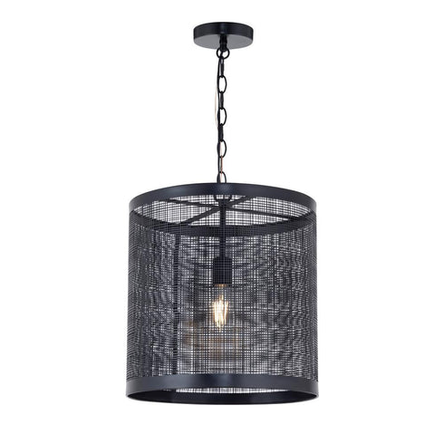 Maxim Hatcher Single Pendant in Black Finish Model: 31222BK