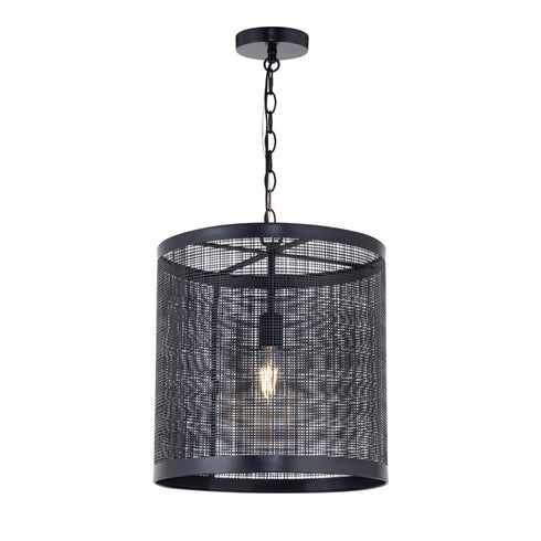 Maxim Hatcher Single Pendant in Black Finish Model: 31222BK