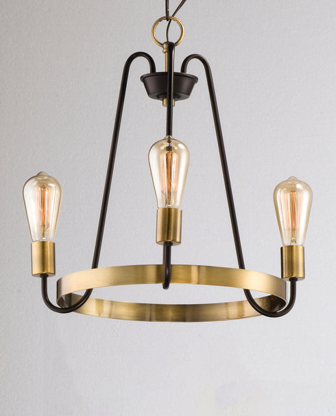 Maxim Haven Single Tier Chandelier in Oil Rubbed Bronze Antique Brass Finish Model: 11733OIAB