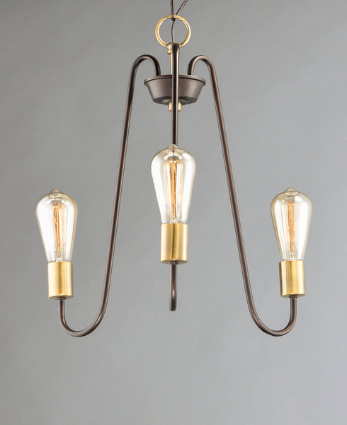 Maxim Haven Single Tier Chandelier in Oil Rubbed Bronze Antique Brass Finish Model: 11733OIAB