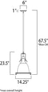 Maxim Hi-Bay Hi Bay Single Pendant in Polished Nickel Finish Model: 25104FTPN