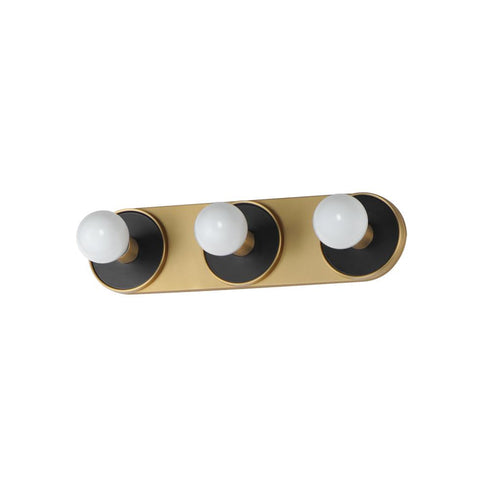 Maxim Hollywood Bath Vanity in Black / Natural Aged Brass Finish Model: 26093BKNAB