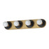 Maxim Hollywood Bath Vanity in Black / Natural Aged Brass Finish Model: 26094BKNAB