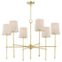 Maxim Huntington Chandelier in Satin Brass Finish Model: 32366WTSBR