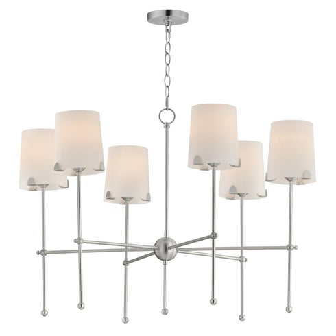 Maxim Huntington Chandelier in Satin Brass Finish Model: 32366WTSBR