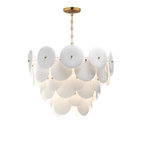 Maxim Isla Chandelier in Natural Aged Brass Finish Model: 12825WTNAB