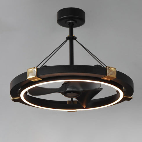 Maxim Jewel Fandelight in Black / Gold Finish Model: 61019BCBKGLD