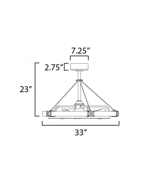 Maxim Jewel Fandelight in Black / Gold Finish Model: 61019BCBKGLD
