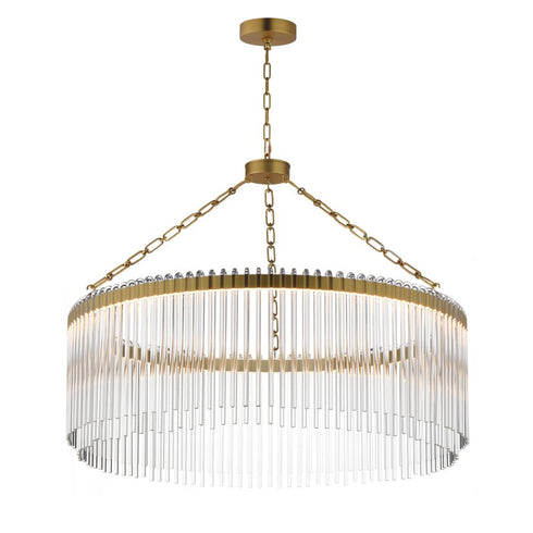 Maxim Jolie Chandelier in Natural Aged Brass Finish Model: 38423CLNAB