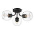 Maxim Knox Semi Flush Mount in Black Finish Model: 21634CLBK
