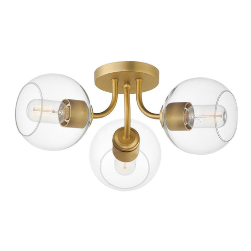 Maxim Knox Semi Flush Mount in Black Finish Model: 21634CLBK
