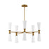 Maxim Krevat Chandelier in Black / Natural Aged Brass Finish Model: 24825SWBKNAB