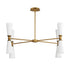 Maxim Krevat Chandelier in Black / Natural Aged Brass Finish Model: 24828SWBKNAB