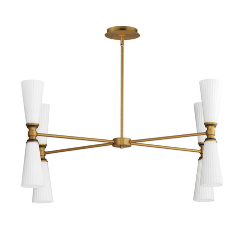 Maxim Krevat Chandelier in Black / Natural Aged Brass Finish Model: 24828SWBKNAB