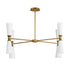 Maxim Krevat Chandelier in Black / Natural Aged Brass Finish Model: 24828SWBKNAB