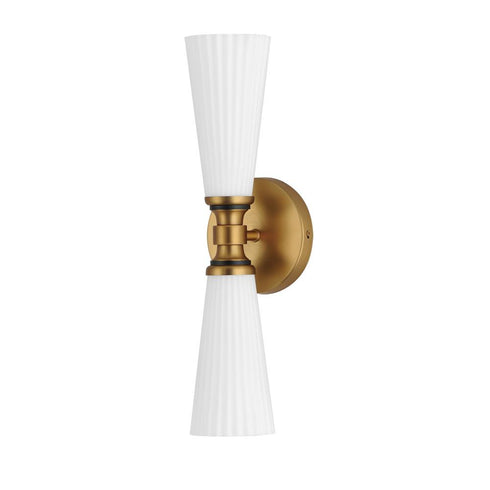 Maxim Krevat Wall Sconce in Black / Natural Aged Brass Finish Model: 24822SWBKNAB