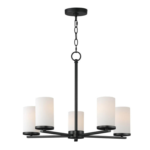 Maxim Lateral Chandelier in Black Finish Model: 10286SWBK